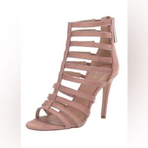 BCBGeneration Women's Jacqueline Caged Sandal Heeled, Mocha, 9 M